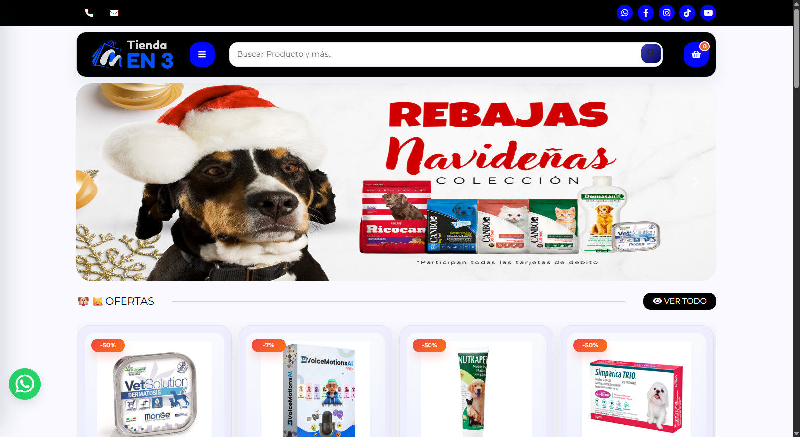 Vista de escritorio de la tienda StoreIn3